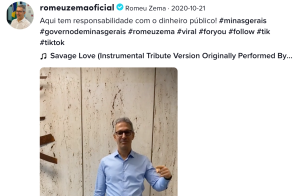 A dança destrambelhada de Zema no TikTok A dança destrambelhada de Zema no TikTok