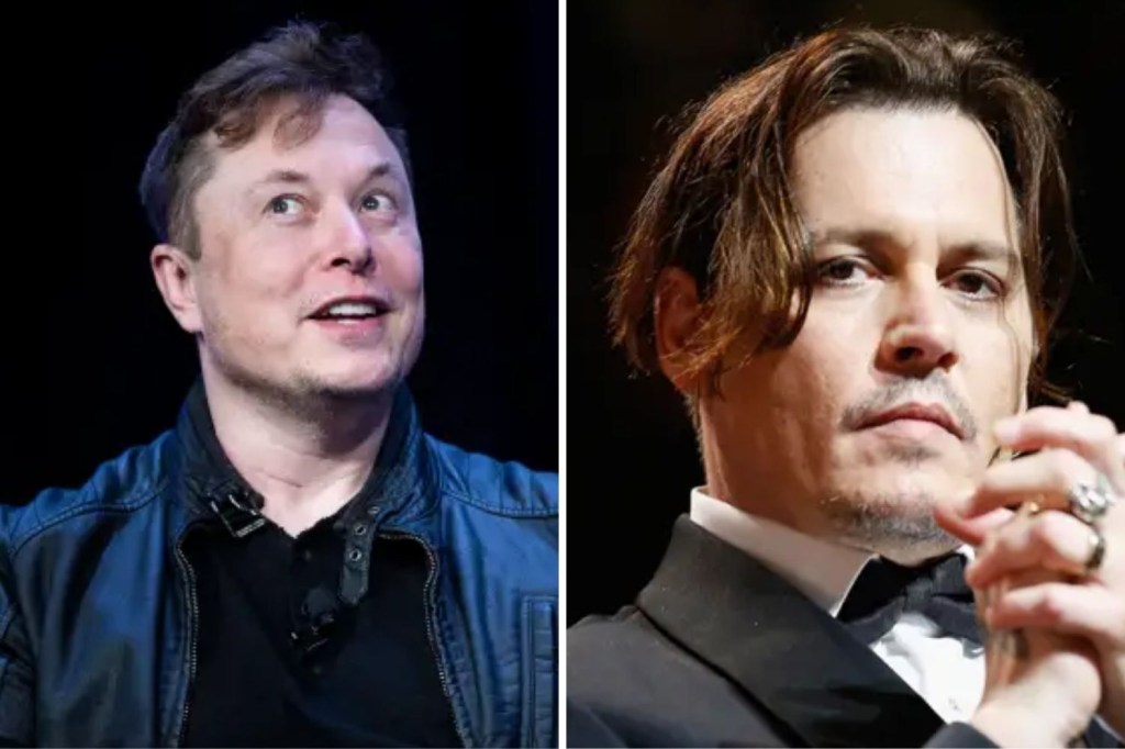 O bilionário Elon Musk (à esquerda) e o ator Johnny Depp (à direita), envolvidos em polêmica judicial com Amber Heard