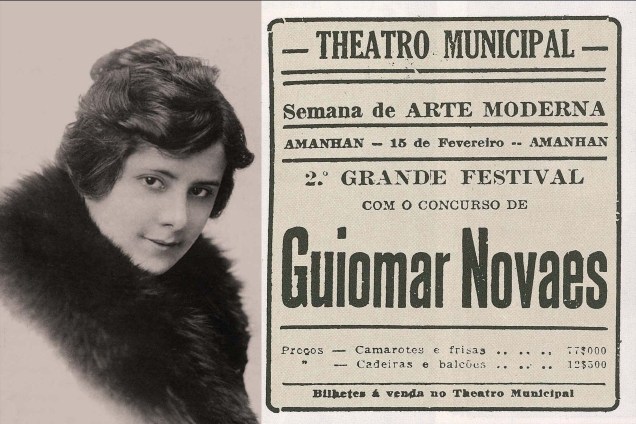 A pianista Guiomar Novaes, atração do dia na Semana de Arte Moderna de 1922.