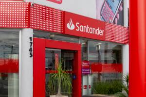 Santander bank branch facade