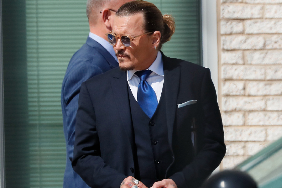 Johnny Depp no tribunal de Fairfax, Virgínia, em 25 de abril