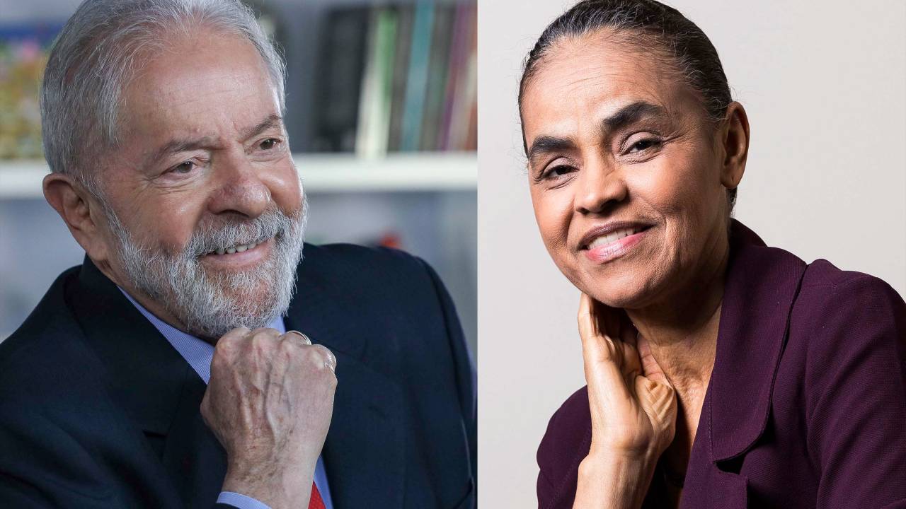 O ex-presidente Lula (PT) e a ex-ministra do Meio Ambiente Marina Silva (Rede)