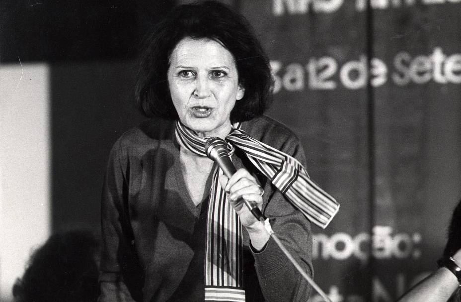 Lygia Fagundes Telles no Festival Nacional das Mulheres nas Artes, no Teatro Ruth Escobar -