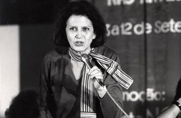 Lygia Fagundes Telles no Festival Nacional das Mulheres nas Artes, no Teatro Ruth Escobar - Lygia Fagundes Telles no Festival Nacional das Mulheres nas Artes, no Teatro Ruth Escobar -
