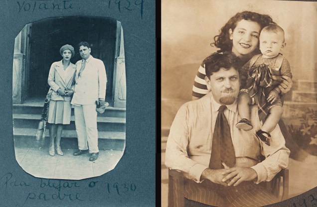 Casal modernista Oswald de Andrade e Pagu(Patrícia Galvão) e o filho Rudá Galvão de Andrade. Anos 20. Protagonistas da Semana de Arte Moderna de 1922. 