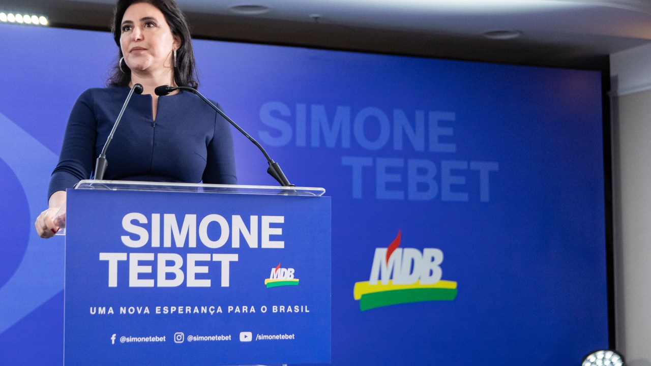 Simone Tebet, pré-candidata a presidência pelo MDB.