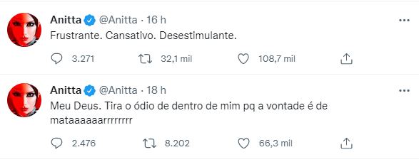 Tuíte Anitta