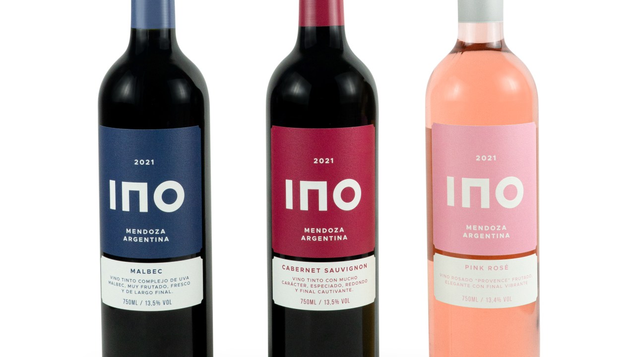 Linha de vinhos INO, produzidos na Argentina, inauguram a marca própria do app Daki -