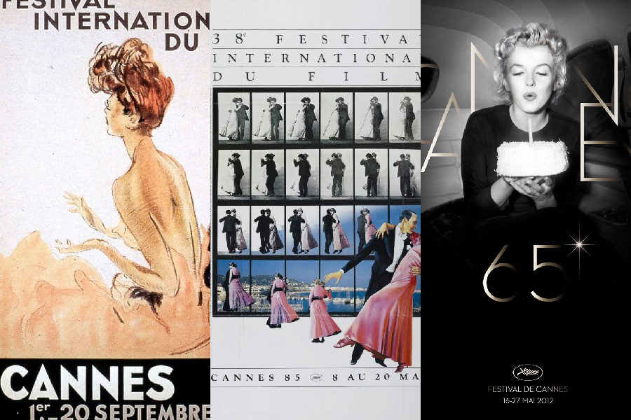 Cannes ao longo da história: cartazes de 1939, 1985 e 2012