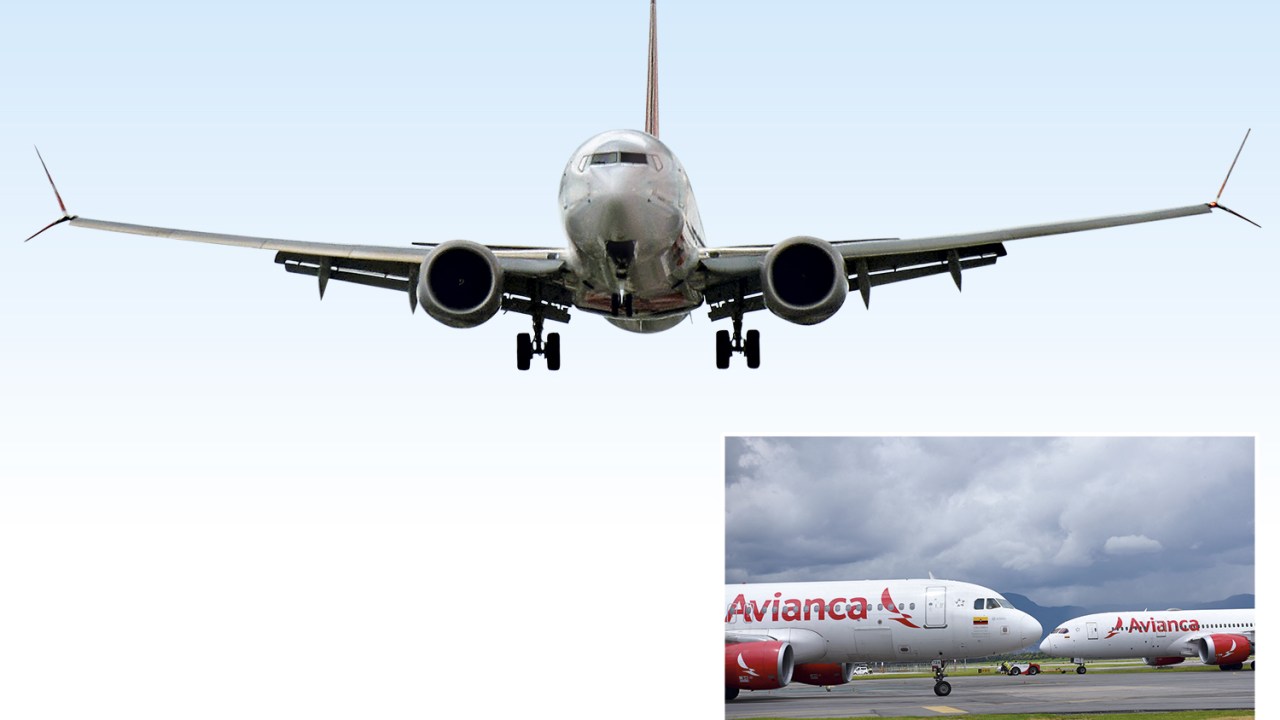 FUSÃO INTERNACIONAL - Boeing da Gol (acima) e Airbus da colombiana Avianca: geração de receitas -