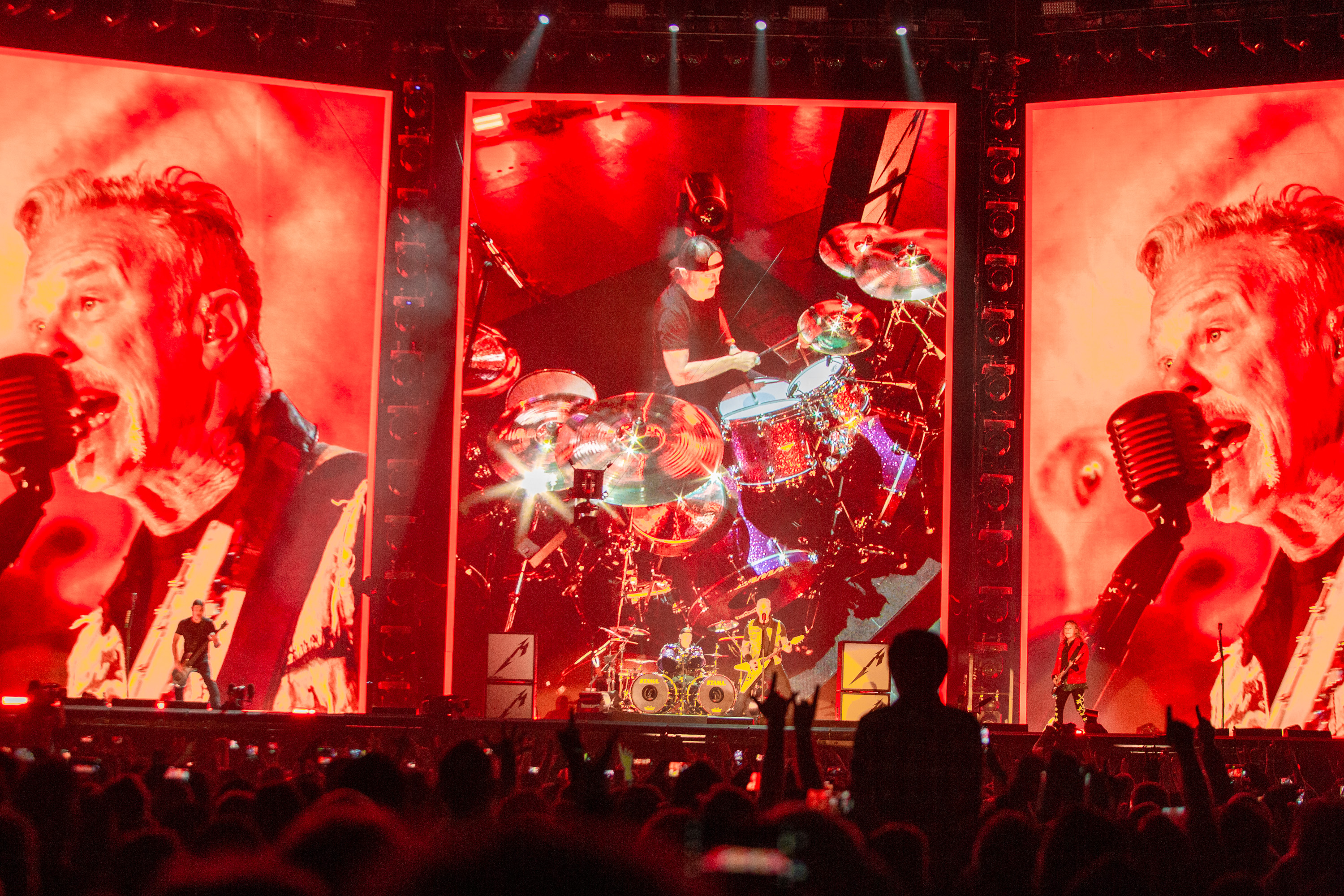 A banda Metallica se apresenta no estádio do Morumbi, em São Paulo - 10/05/2022 -