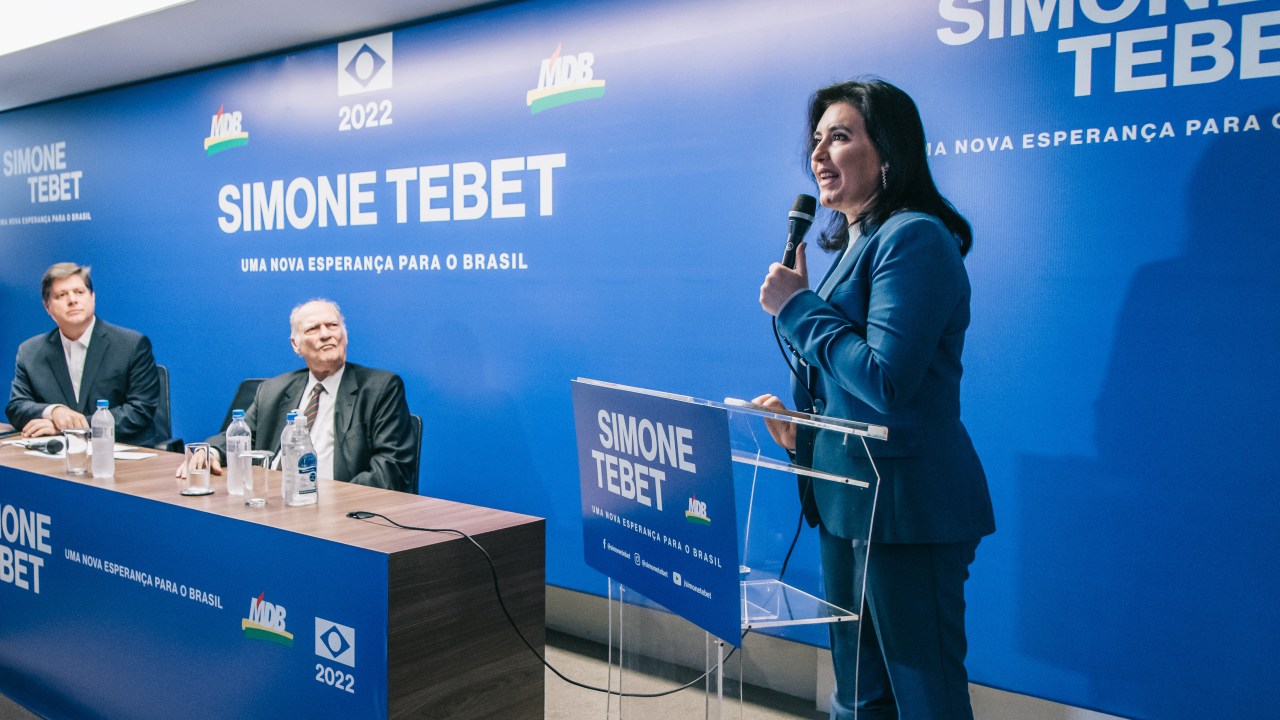 Coletiva de imprensa da Pré-candidata á presidência da republica Simone Tebet -