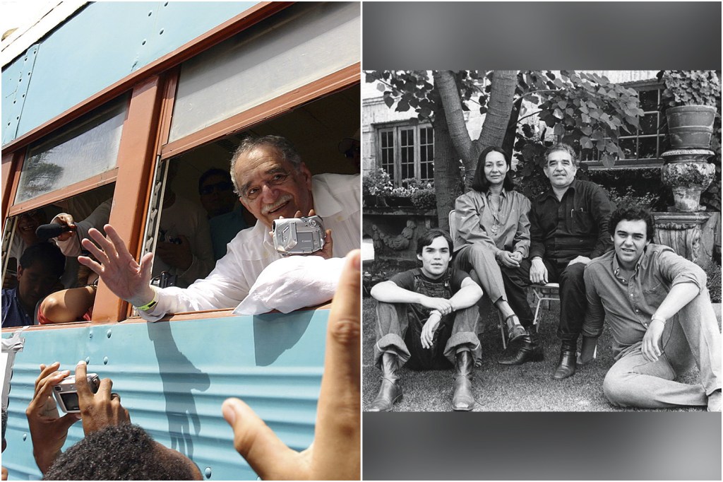 MONUMENTO - Gabo na cidade natal, Aracataca (à esq.), e com a família: facetas do autor e sua obra -