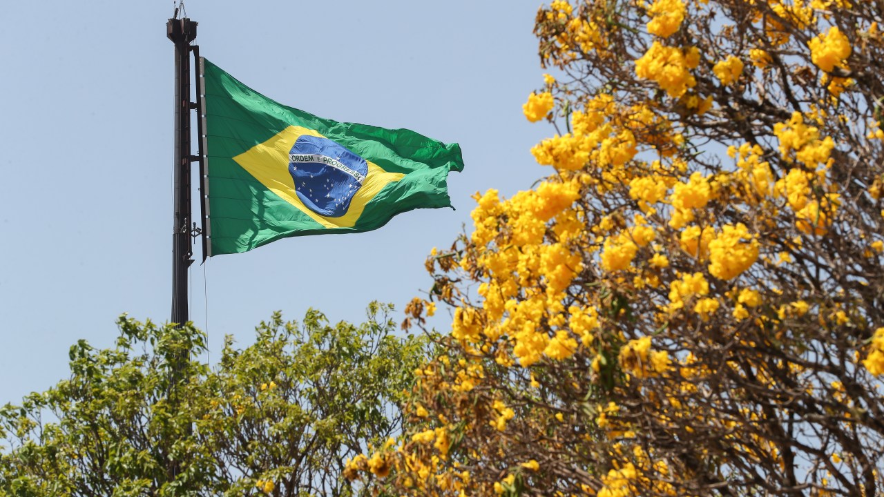 Bandeira do Brasil, em Brasília