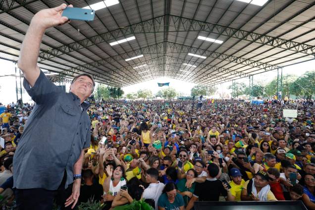 Paragominas - PA, 28/04/2022- Presidente Jair Bolsonaro, durante Cerimônia de Regularização Fundiária.