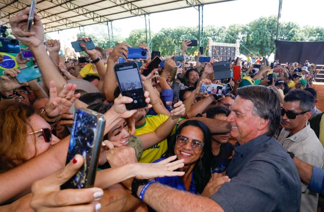 Paragominas - PA, 28/04/2022- Presidente Jair Bolsonaro, visita `a cidade para a Cerimônia de Regularização Fundiária.