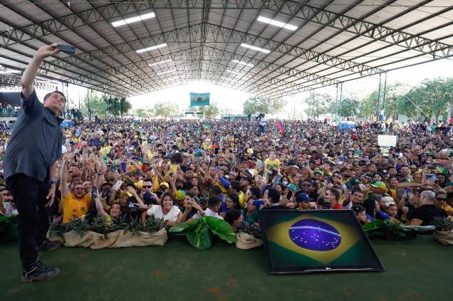 Paragominas - PA, 28/04/2022- Presidente Jair Bolsonaro, participa da Cerimônia de Regularização Fundiária.