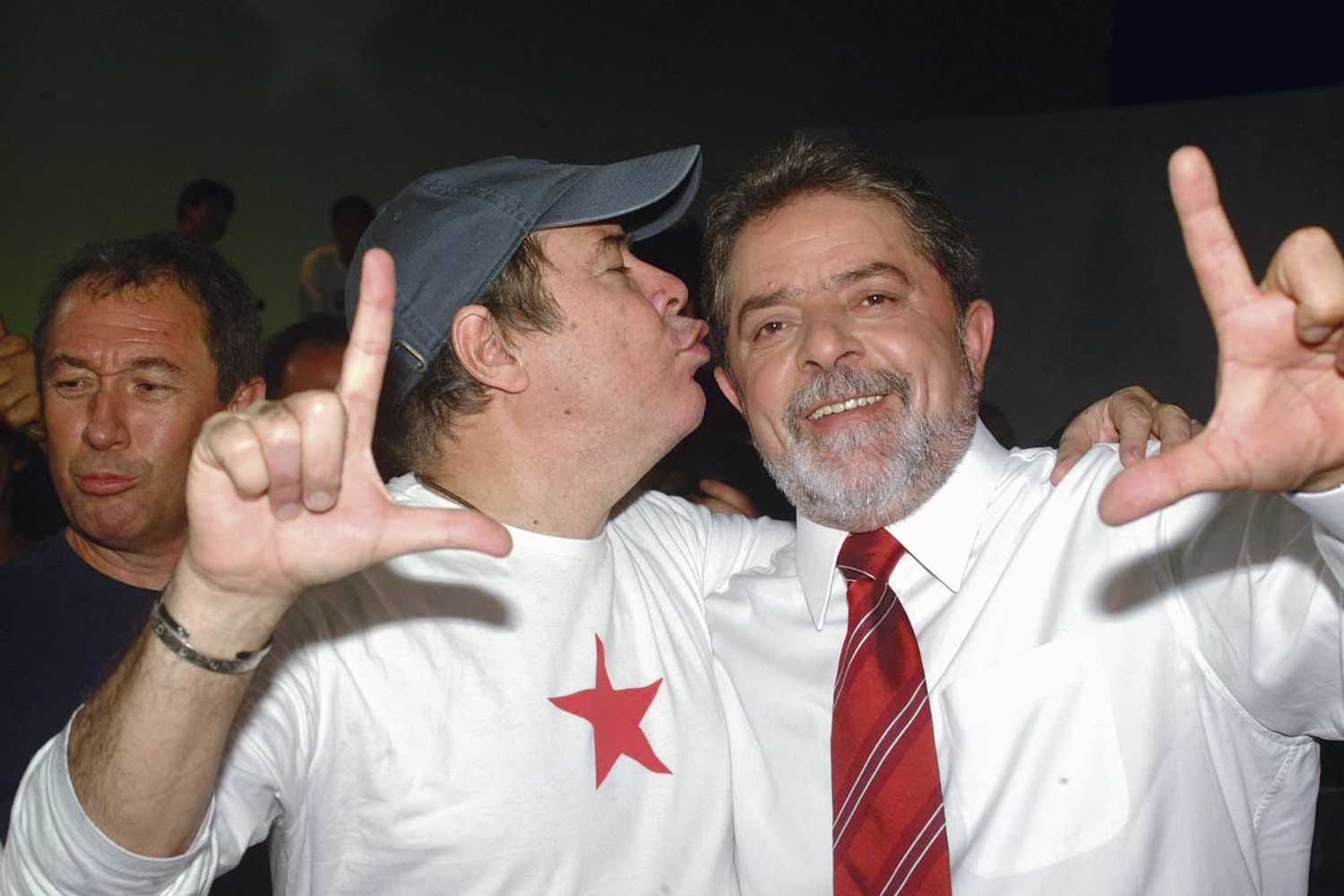 A BOMBA EXPLODIU - Duda com Lula, em 2002: honorários em conta secreta -