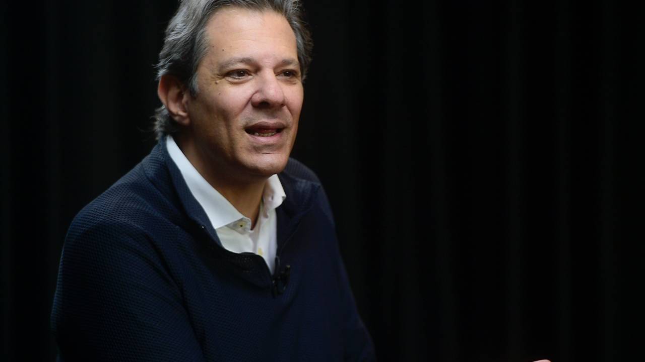 Fernando Haddad durante a gravação do programa Amarelas On Air -