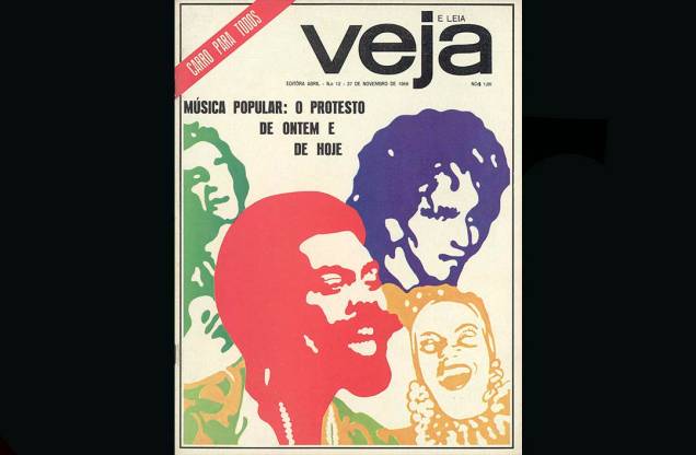 Capa da revista Veja, edição de 27 de novembro de 1968, cuja reportagem mostrava a música brasileira, sendo executada em todo o mundo, sendo Gilberto Gil, um dos grandes responsáveis.