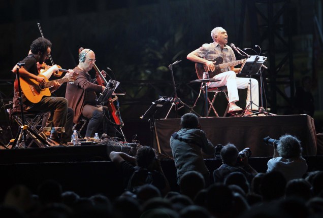 Show de Gilberto Gil no Nice's Jazz Festival, em Nice, França, em 2012.