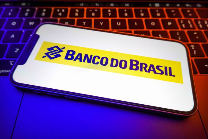 In this photo illustration, a Banco do Brasil logo is