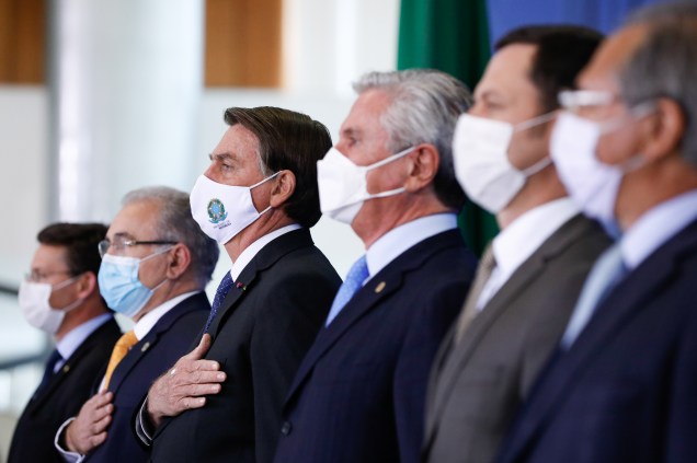 Brasília - DF, 11/05/2021- Líderes do governo, durante Cerimônia de Liberação de Recursos para Atenção Primária à Saúde no Enfrentamento da Covid-19.