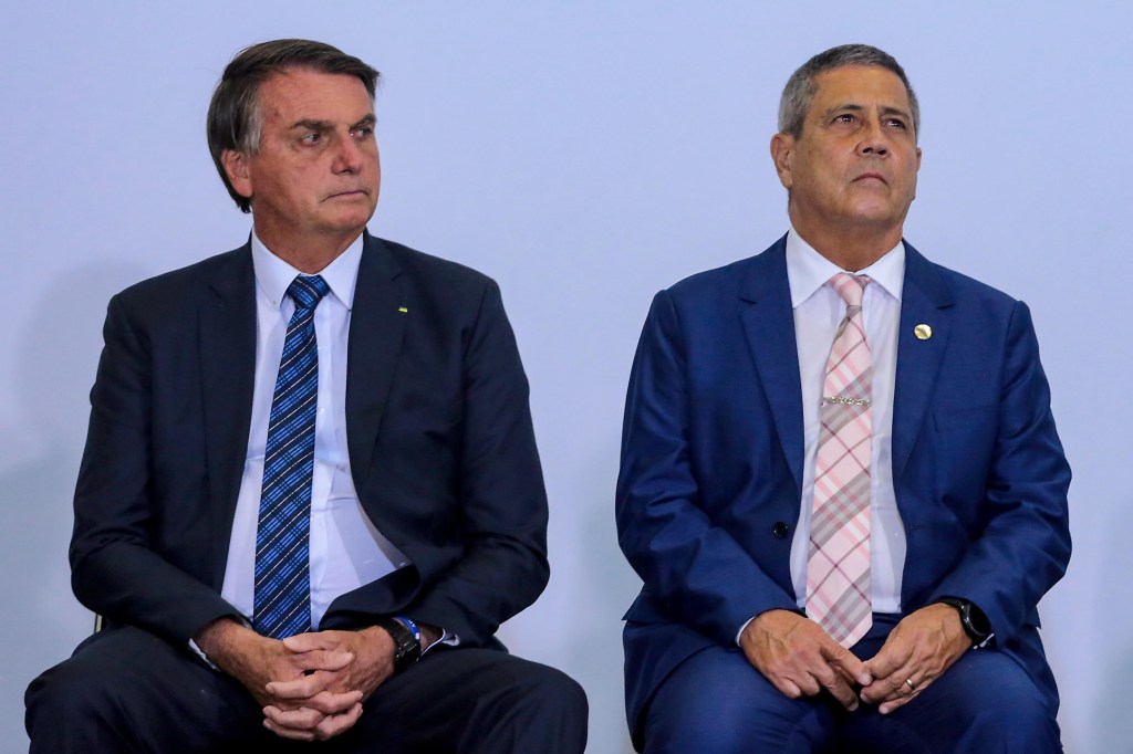 O Presidente Jair Bolsonaro e o General Braga Netto