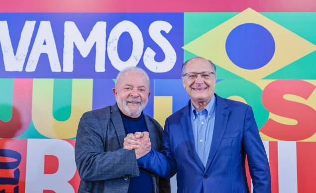 23/05/2022- Ex presidente Lula e Alckmin na reunião da coordenação-geral do movimento "Vamos Juntos pelo Brasil".