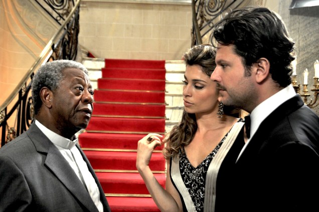 Milton Gonçalves, Grazi Massafera e Selton Mello no filme "Billi Pig", de José Eduardo Belmonte, de 2011.