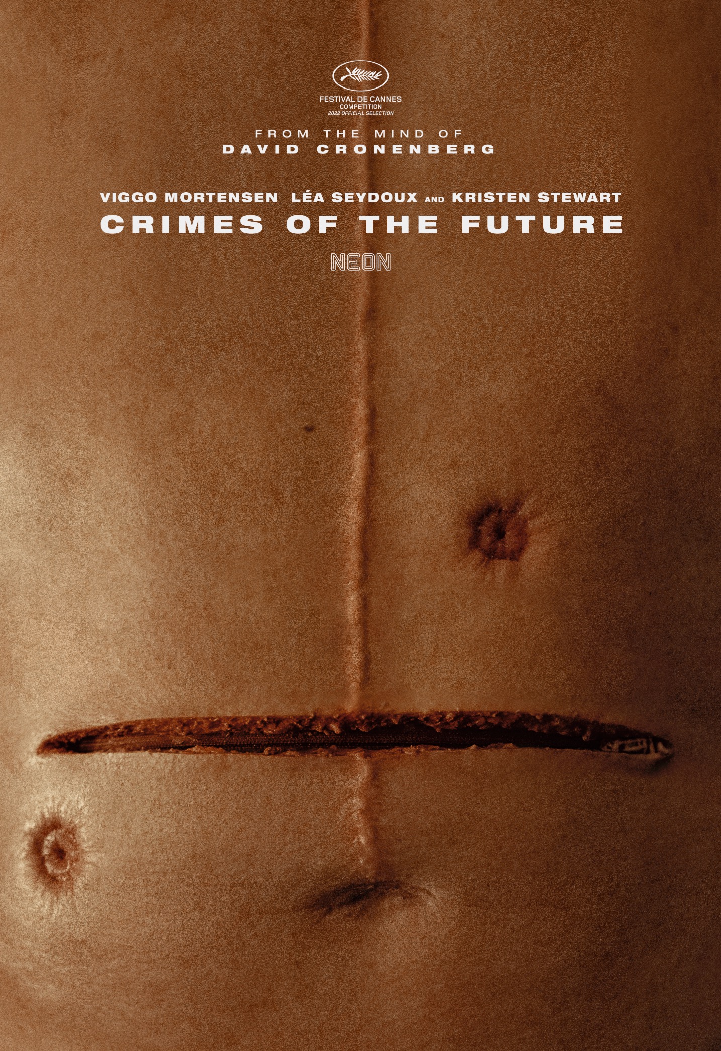 Poster de Crimes of the Future, de David Cronenberg.