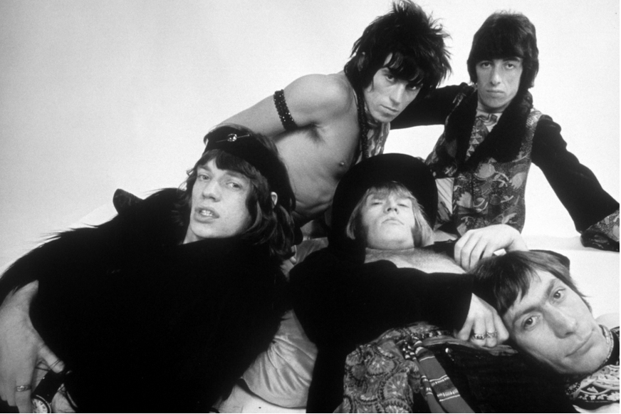 Foto da banda Rolling Stones para divulgar o álbum "Exile on Main St", em 1971.