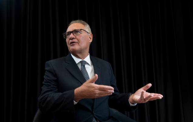 O senador Renan Calheiros durante a gravação do programa Amarelas On Air, de Veja - O senador Renan Calheiros durante a gravação do programa Amarelas On Air, de Veja -