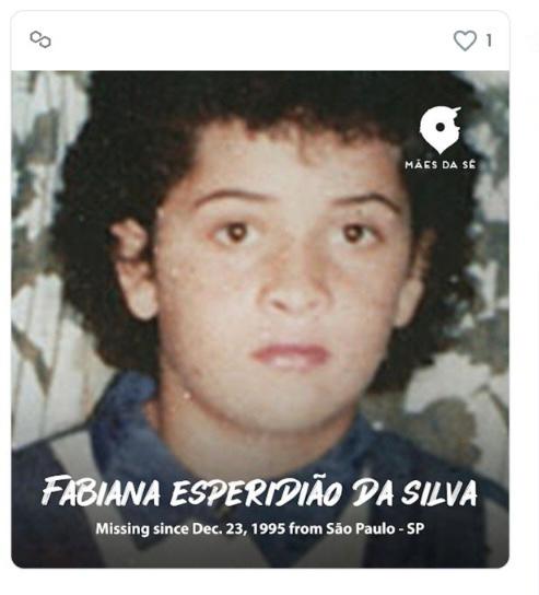 NFT Mães da Sé ONG Mães da Sé lança NFT com imagem de criança desaparecida por R$ 147 trilhões de reais.