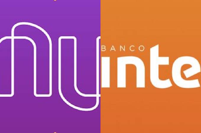 Logos de Nubank e Banco Inter