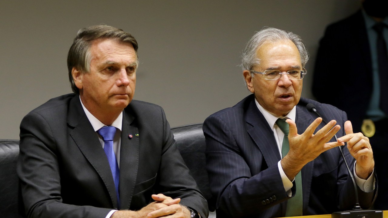O presidente da República Jair Bolsonaro e o ministro da economia, Paulo Guedes //