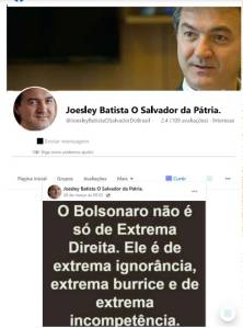 'Joesley Batista O Salvador da Pátria': empresário foi à Justiça para tirar página do ar