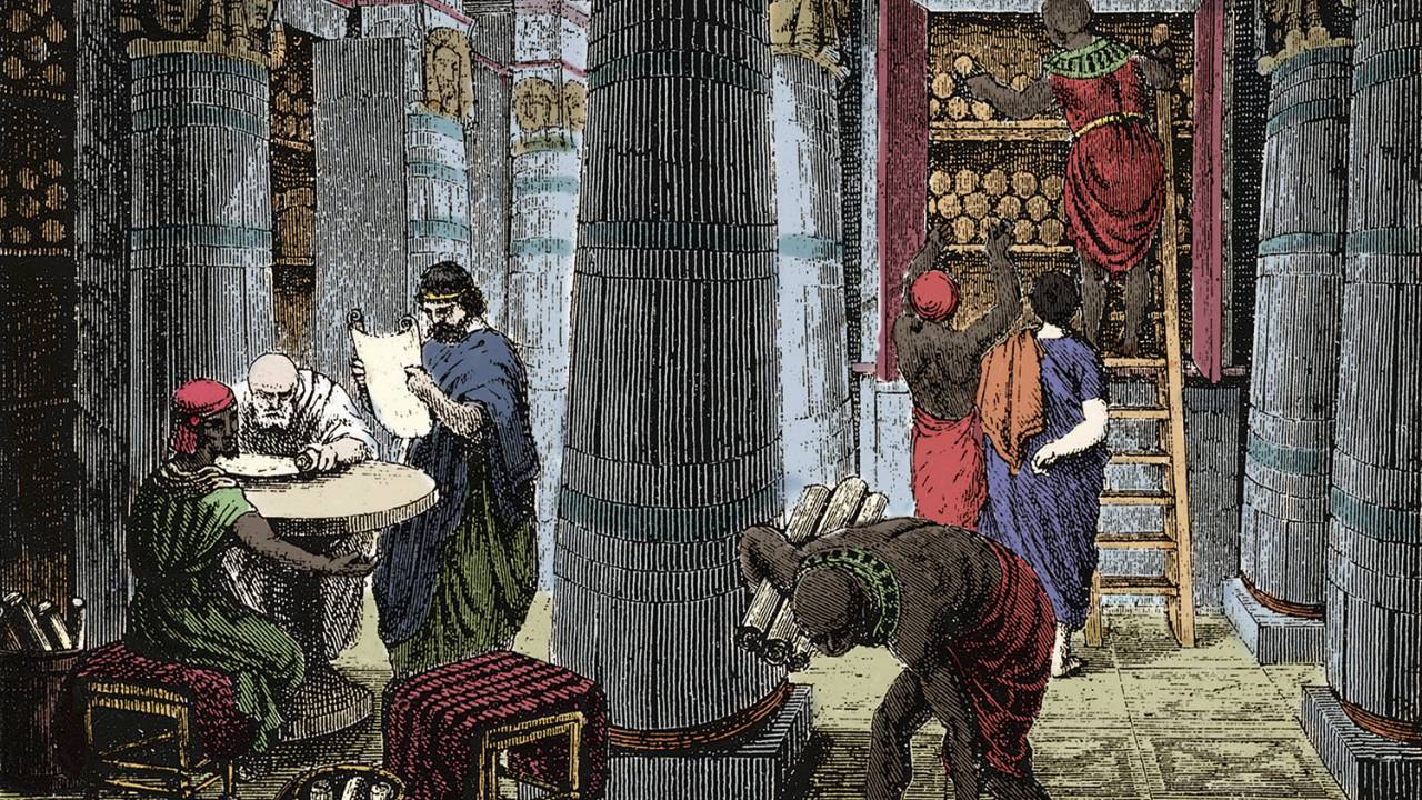 LENDÁRIA - Biblioteca de Alexandria: ambição de disponibilizar todos os títulos do mundo — o que a internet tornaria possível -
