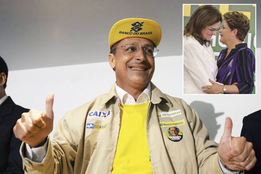 CLIMA ELEITORAL - Alckmin, em 2006, e Graça Foster com Dilma: protagonistas em campanha -