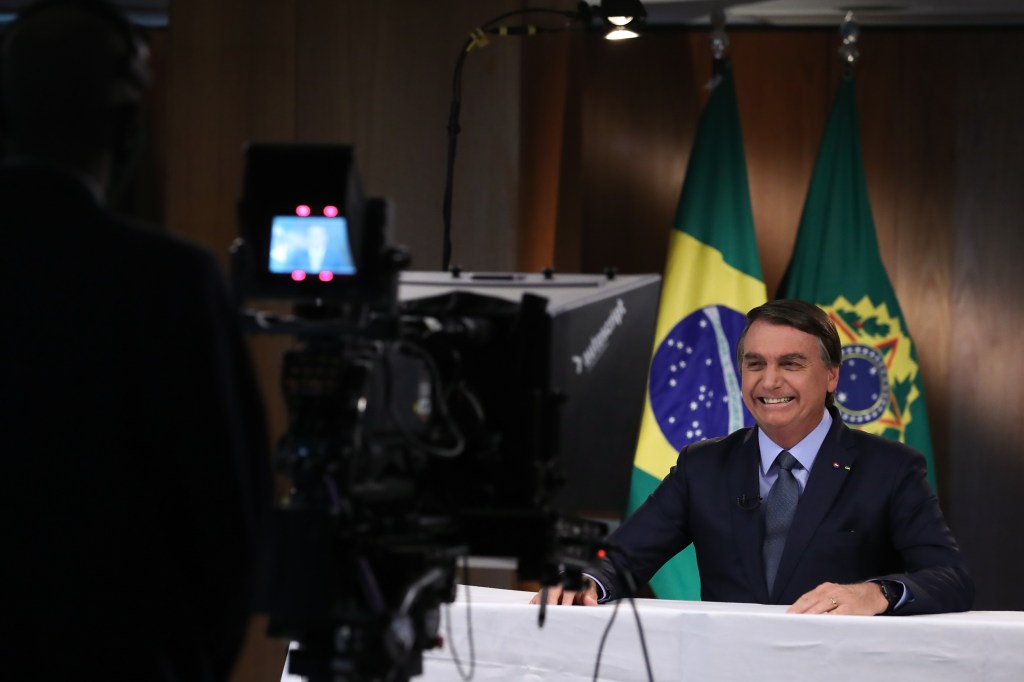 (Brasília - DF, 16/09/2020) Gravação de discurso para a 75ª Assembleia Geral da ONU. Foto: Marcos Corrêa/PR