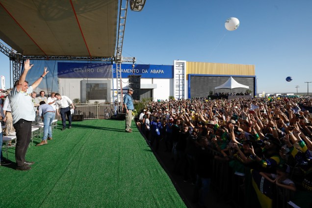 Presidente Jair Bolsonaro, durante visita à Bahia Farm Show, em Luís Eduardo Magalhães-BA, 31/05/2022.