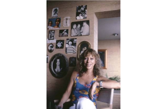A escritora, jornalista, modelo e atriz Danuza Leão, anos 80.
