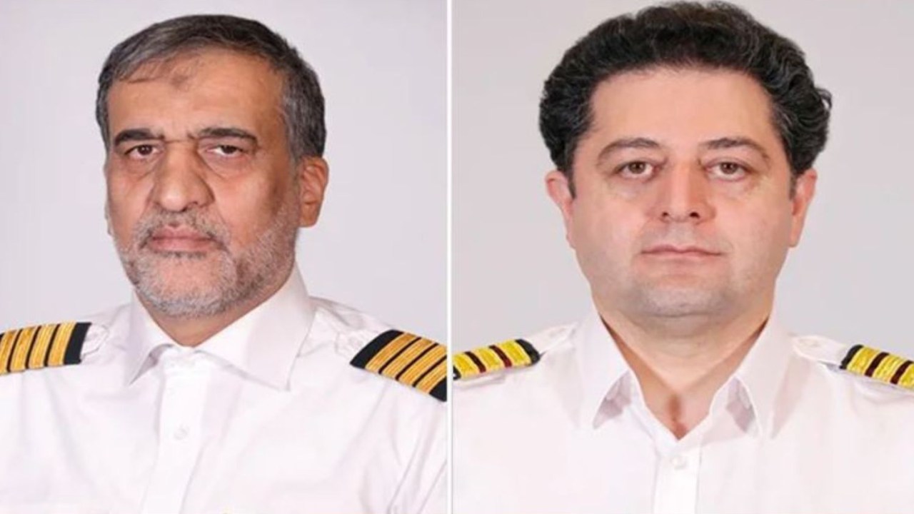 O piloto Gholamreza Ghasemi e o copiloto Mohammad Khosraviaragh -