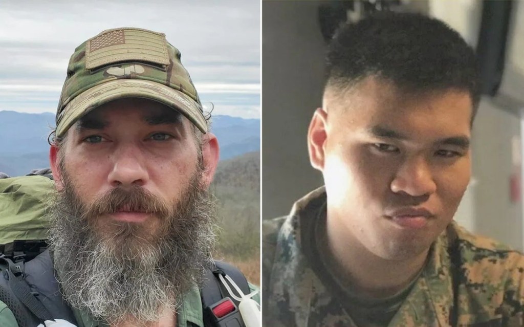 Dois veteranos dos EUA, Alexander John-Robert Drueke, 39, e Andy Tai Ngoc Huynh, 27, que lutavam ao lado de forças ucranianas estão desaparecidos há quase uma semana. 16/06/2022.