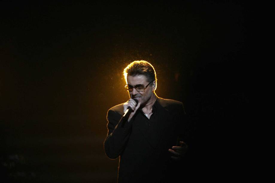 Cantor inglês George Michael, durante show no Nokia Theatre in Los Angeles, 2008.