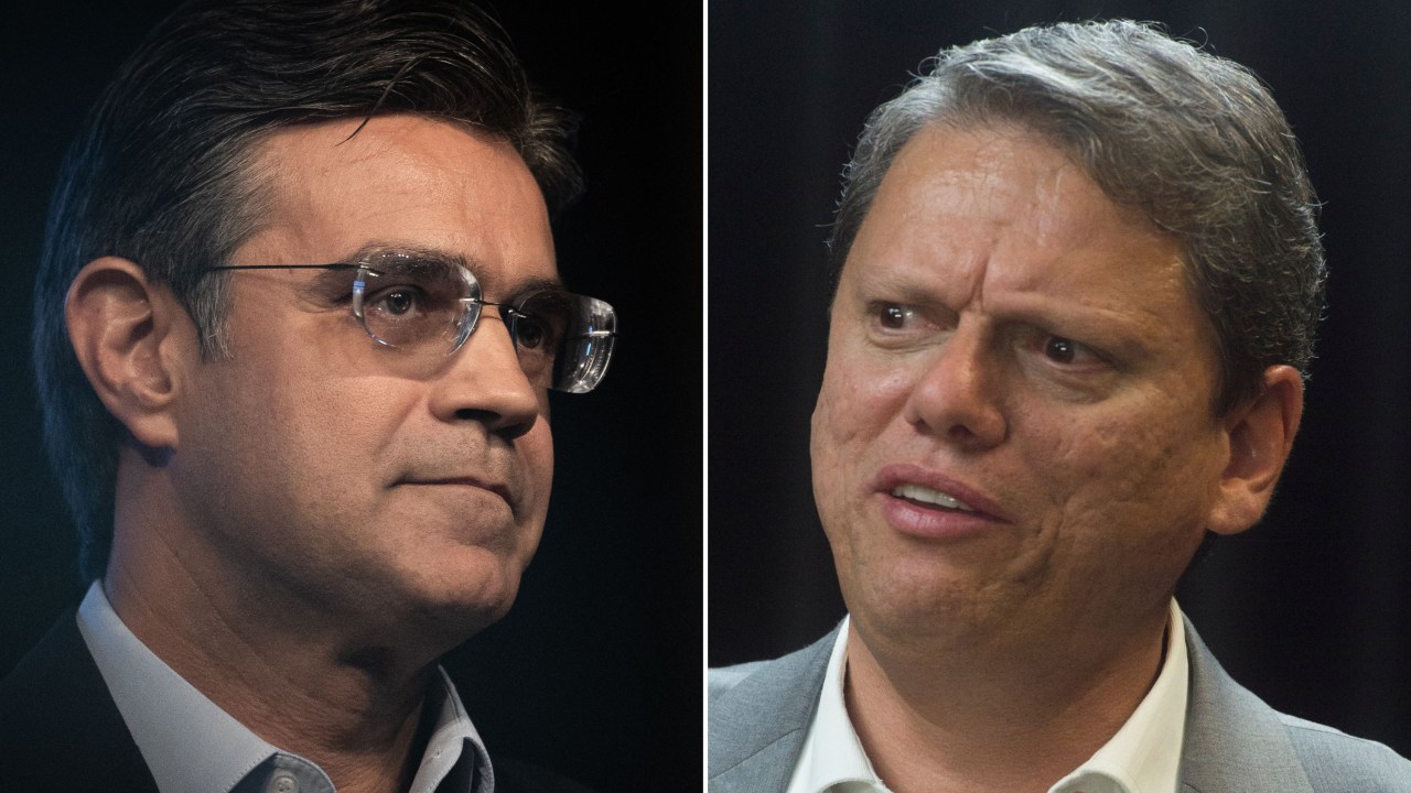 O governador de São Paulo, Rodrigo Garcia (PSDB) e o ex-ministro Tarcísio de Freitas (Republicanos) -