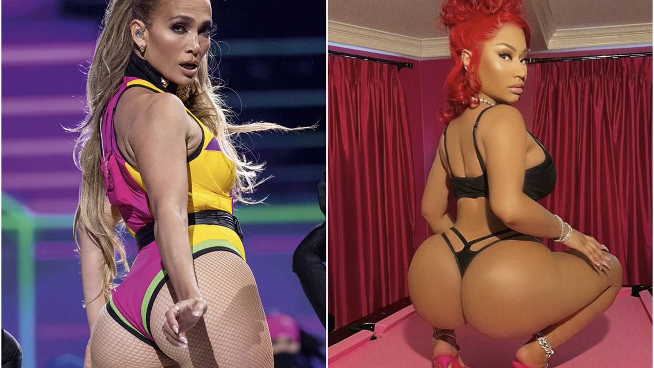 CURVAS - Jennifer Lopez (à esq.) e Nicki Minaj impulsionaram a moda: em um ano, houve aumento de 98% na procura pela remodelação das nádegas para deixá-las mais volumosas -