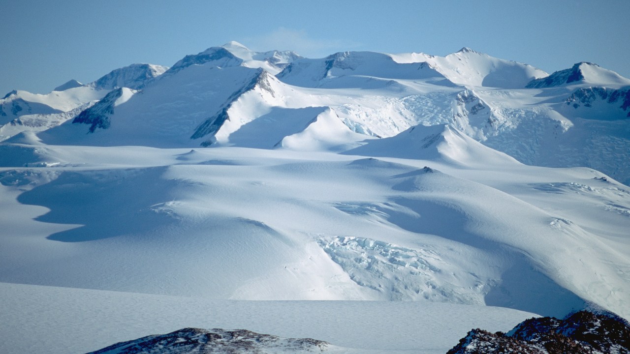 Mount Lister, 4025m above sea-level, in the Royal Society Range in the transantarctic mountains.