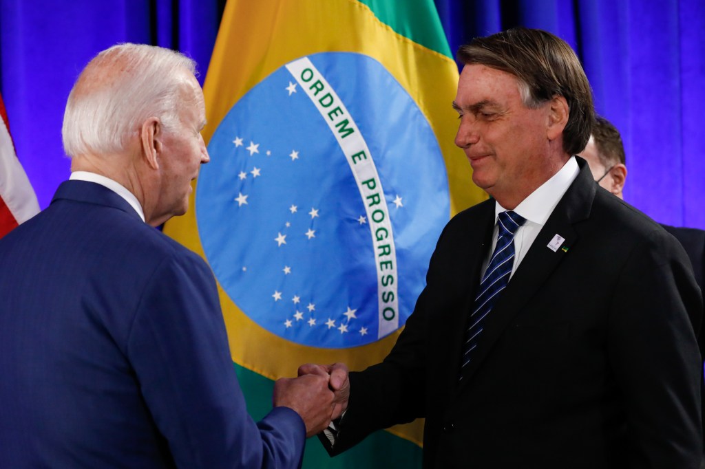 (Los Angeles - EUA, 09/06/2022) Presidente da República Jair Bolsonaro, durante encontro com o Presidente dos Estados Unidos da América, Senhor Joe Biden.Foto: Alan Santos/PR