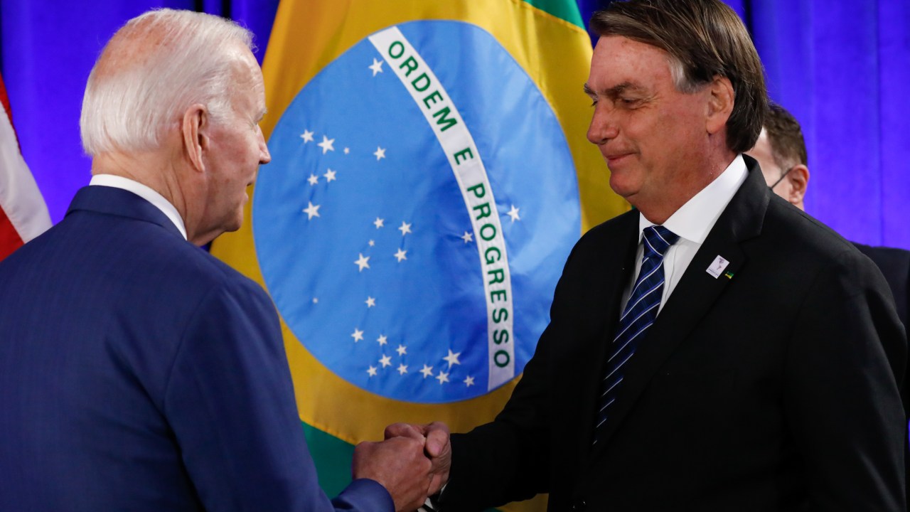 (Los Angeles - EUA, 09/06/2022) Presidente da República Jair Bolsonaro, durante encontro com o Presidente dos Estados Unidos da América, Senhor Joe Biden.Foto: Alan Santos/PR
